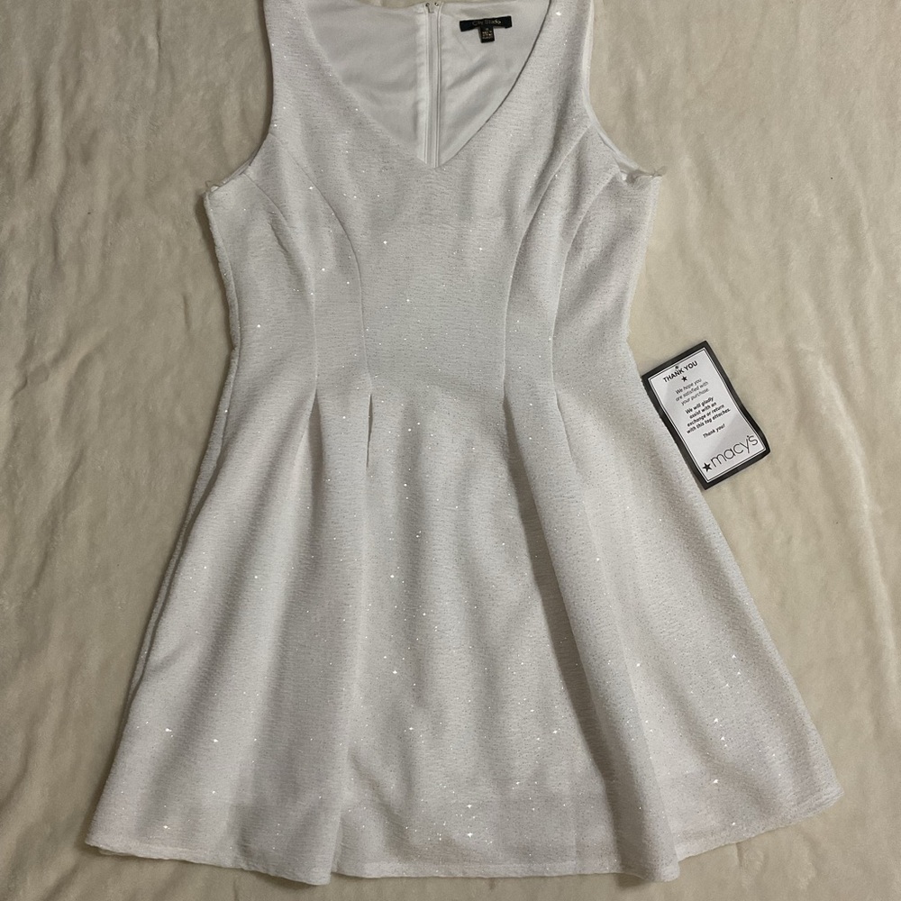 City Studio Sparkling White Mini Dress